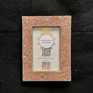 NWOT Treasures Of India Beaded Picture Frame 4” x 6”